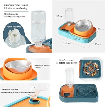Litter Box, Kitten Starter kit, cat House, Food Water Feeder, Nail Clipper Grinder Trimmer, Toys, Clamp for cat Canthus gunk,Self-Cleaning Comb,
