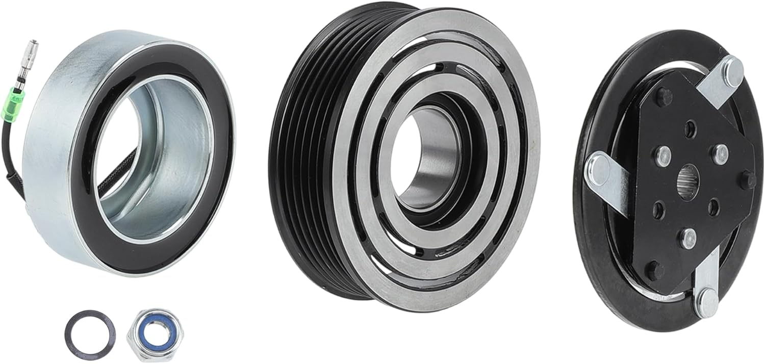 Air Conditioner AC Compressor Clutch Kit for Mitsubishi Lancer 2009-2017 for Mitsubishi Outlander 2009-2020 L4 2.4L AC Compressor Clutch Set for QS90 Compressor 7812A215/7813A197