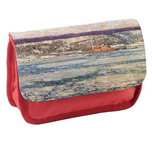 Hassam Ice On The Hudson River, Rosso Scuola