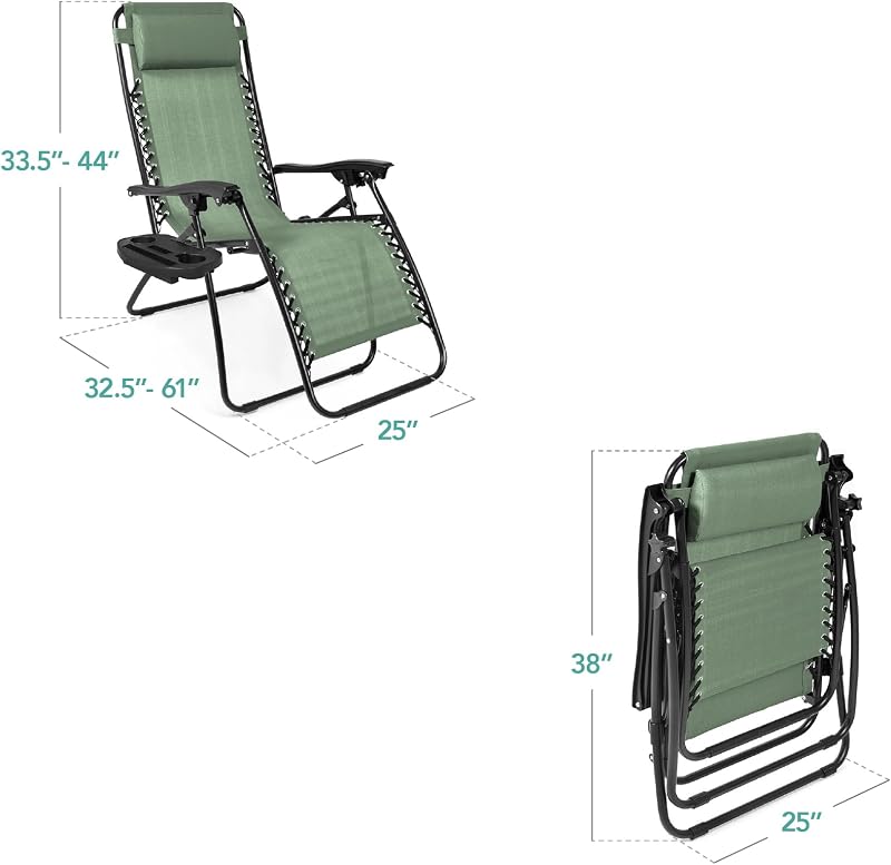 Best Choice Products Zero Gravity Chair Recliner, Sage Green image 3