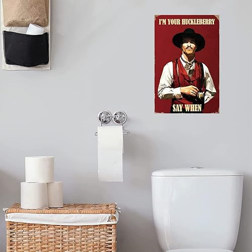 Miniatura 4 de Letrero de metal de la película de vaquero occidental, letrero de metal de Doc Holiday, carteles de película vintage, arte de pared retro