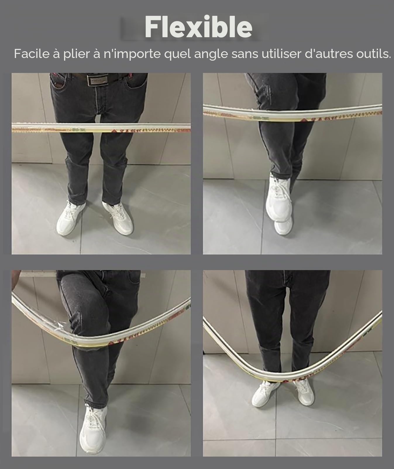Tringle Rideau Système de Rail de Rideau en Aluminium pour Montage au Plafond Ou au Mur, Rails de Rail de Rideau Flexibles et Pliables pour Charges Lourdes, Tringle à Rideau Droite Courbée(Ceiling Mou