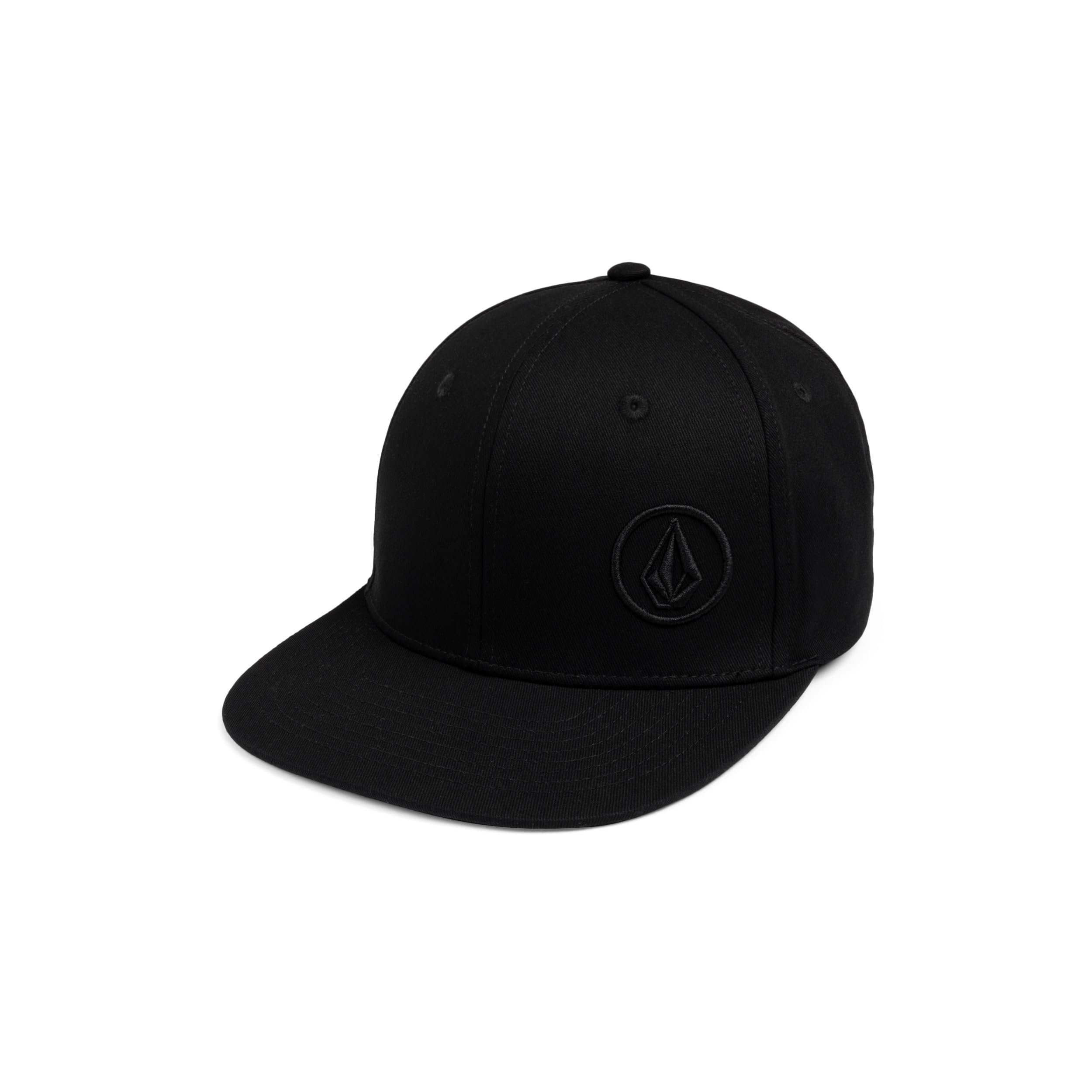 Volcom Men's Snapback Hat– 6-Panel Twill Flat Brim Cap Adjustable Snap Closure