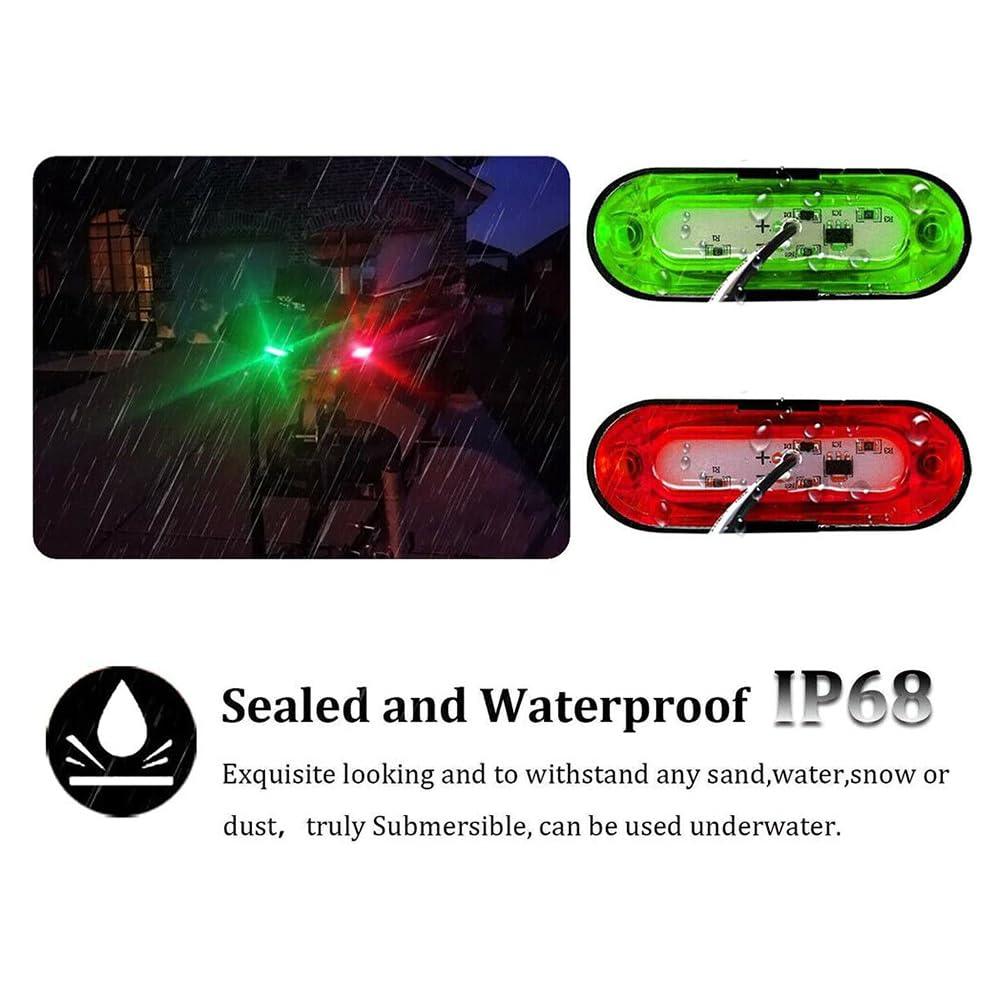 JT-HLM - Luci per barche senza fili, alimentate a batteria, impermeabili, luci a LED marine, luce