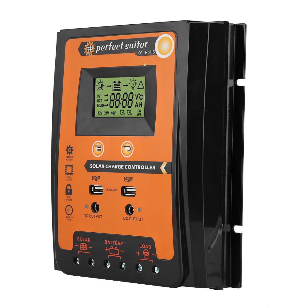 Beaut 12/24V 10A met LCD display en USB Solar Laadregelaar