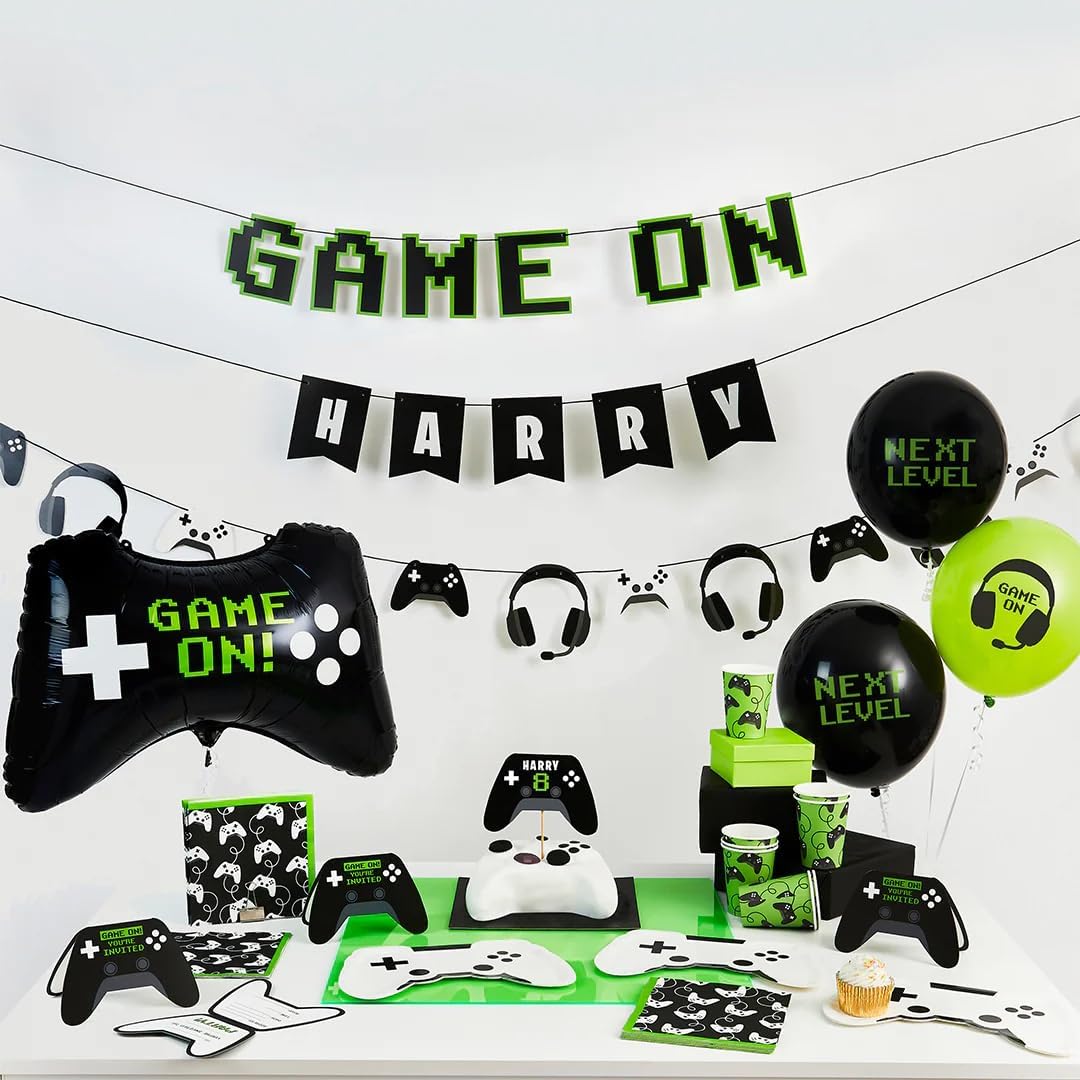 Game On Personalised Banner Flags With Stickers 2m