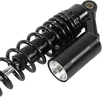 Yctze Motoros Lengéscsillapító Pár 340mm Hátsó Kerék Felfüggesztés Rugó Alumínium Vas ATV SUV Motor Univerzális Fekete 8