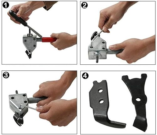 Miniatura 6 de Accesorio de chapa metálica, cortador de sierra de metal Tijeras eléctricas Herramienta de corte de taladro eléctrico Cabeza doble