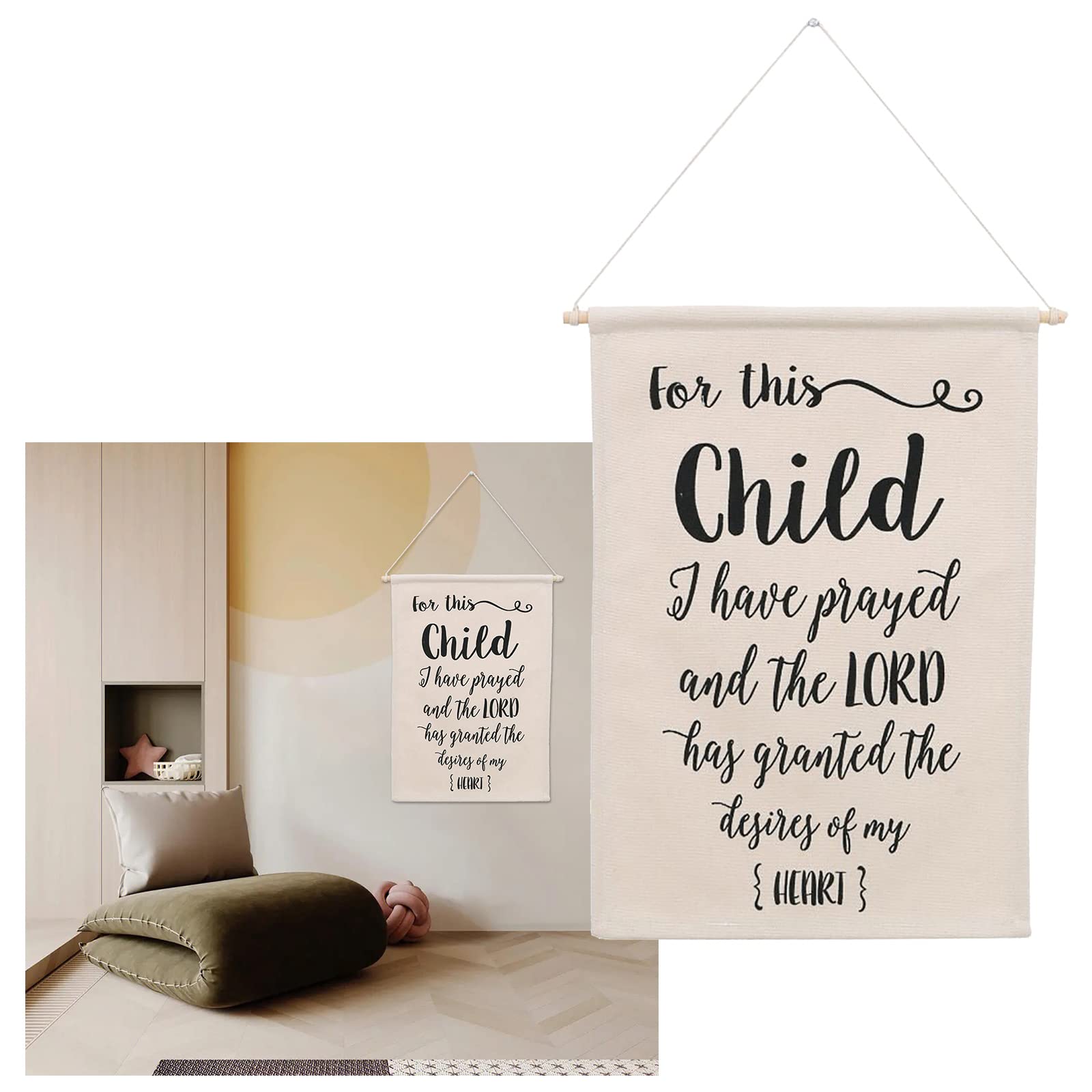 Display Wall Canvas For Baby Nursery Hanging Pennant The Bible Home Decor Kids Room