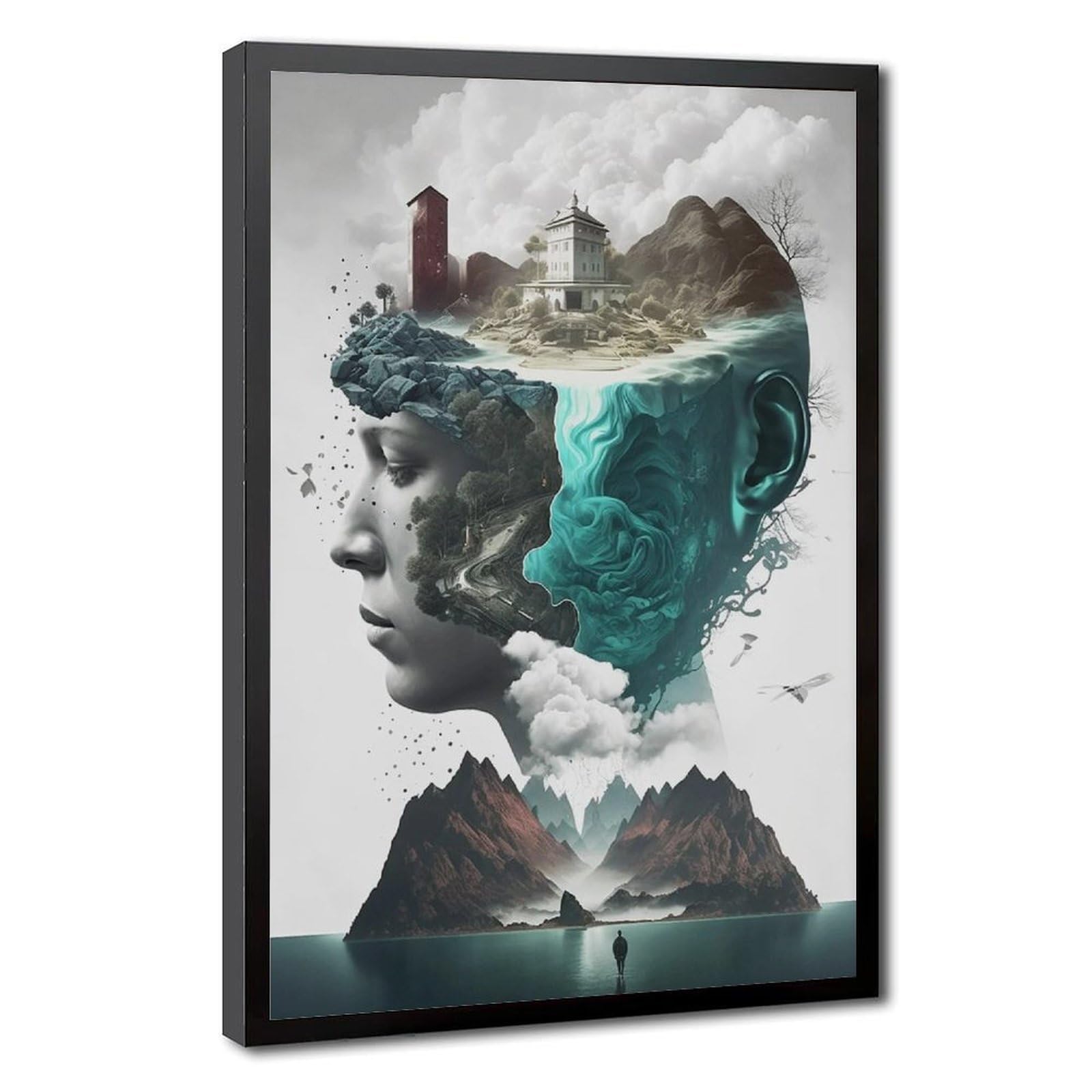 Bareronor Surreal Canvas Poster for Living Room Decor Gift