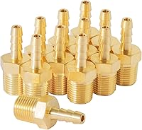 Vista 8 de SUNGATOR - Juego de 12 accesorios para tubería de latón, accesorios para manguera