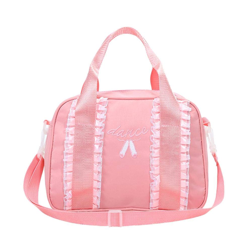 liuxi Sac de danse pour fille - Sac de danse avec fermeture éclair et sangle réglable - Rose uni