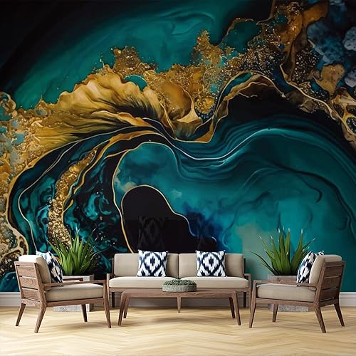 Miniatura 3 de VistaPalette Papel tapiz autoadhesivo con pintura al óleo de la naturaleza del país de las maravillas para despegar y pegar, papel pintado removible