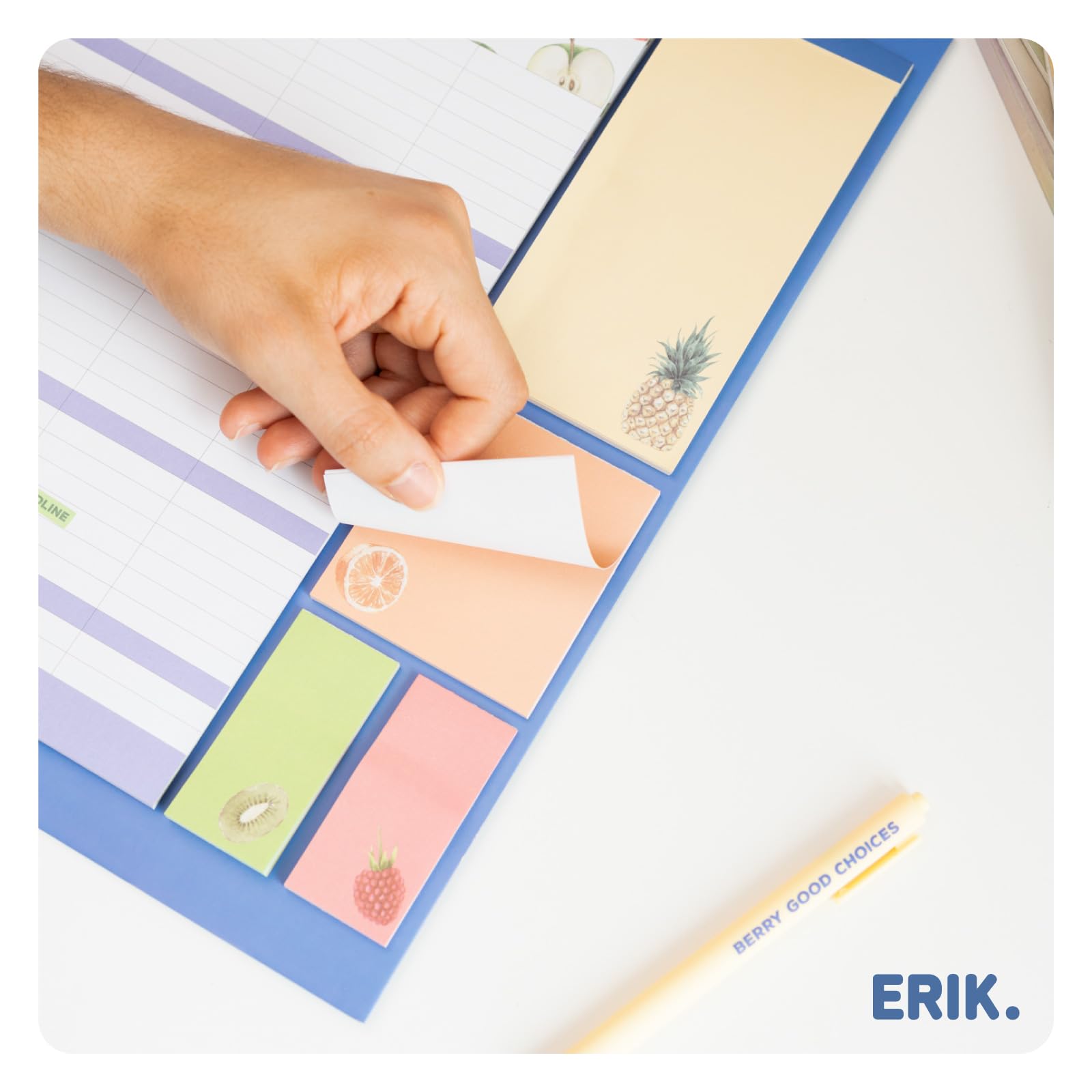 Calendrier Magnétique Frigo Fruits 2025-2026 | Planificateur Mensuel 16 mois Grupo Erik