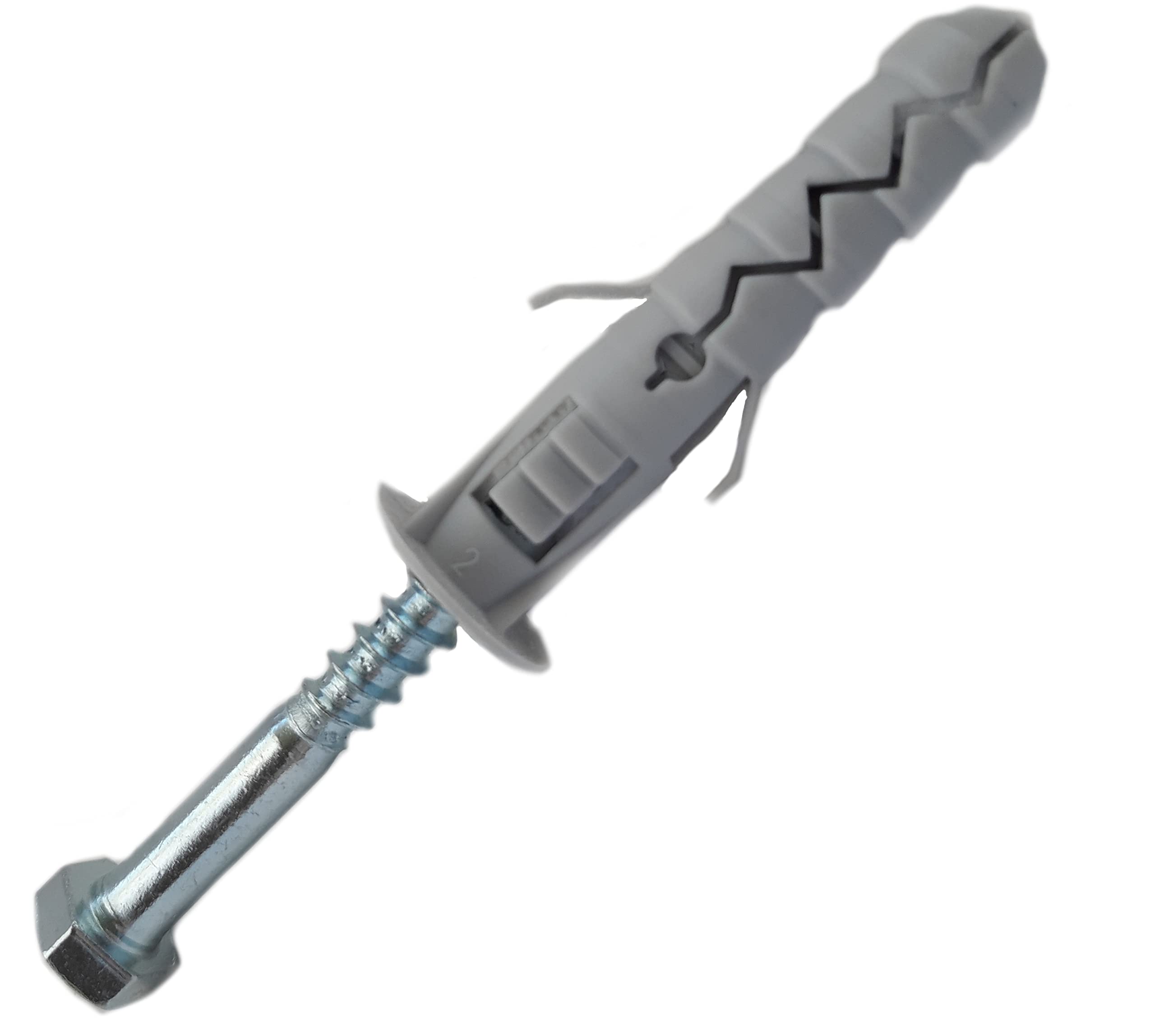 Wall Plugs M10 10 x 50mm and Heavy Duty Coach Screw for Brick Masonry M6 6 x 60mm with 11mm Hex Bolt Set 12pcs