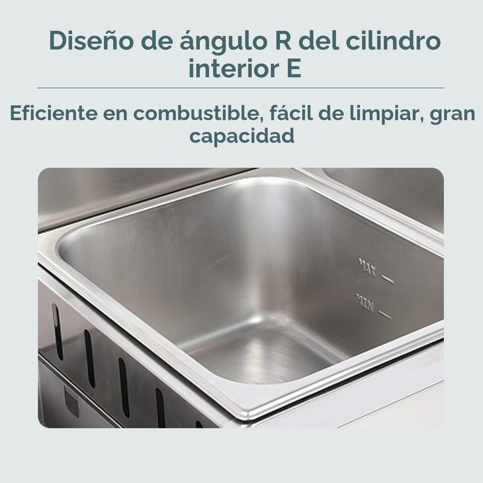 Freidora profesional de gas 10 x 2 con tanque de condimento de acero inoxidable, ideal para patatas fritas comerciales en restaurante familiar, 2 cestas para una cocción eficaz