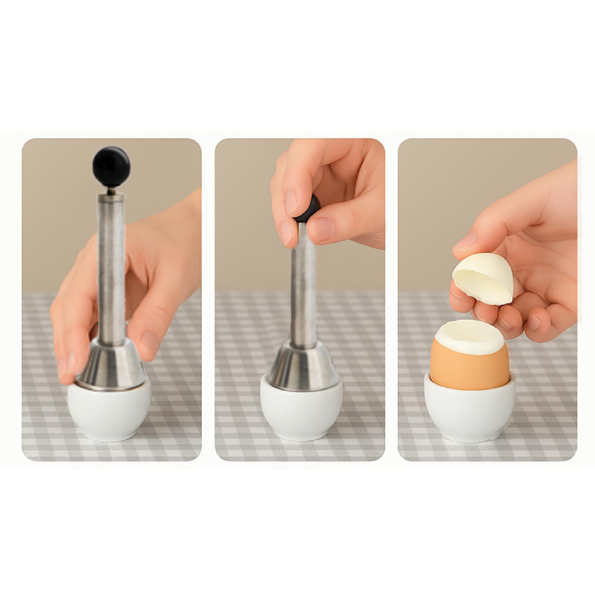 Louis Tellier - Toqueur à Œufs Inox – Découpe Précise de Coquille Ø3 cm – Ustensile Cuisine Professionnel