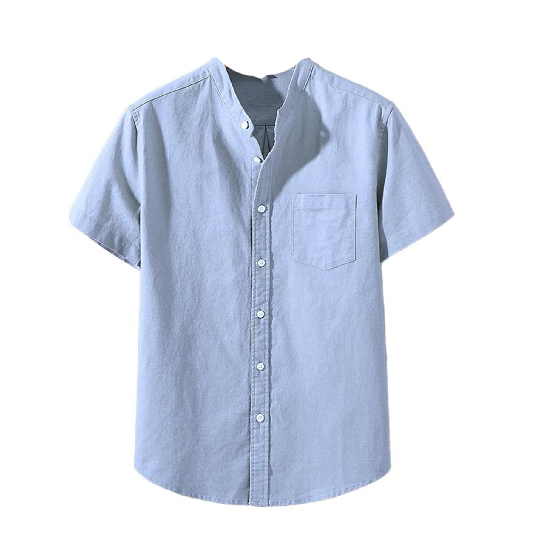 GUOYUXIAO Männer-Sommer-EIS-Silkwolle-Kasual-Kurzarmhemd, kühl.