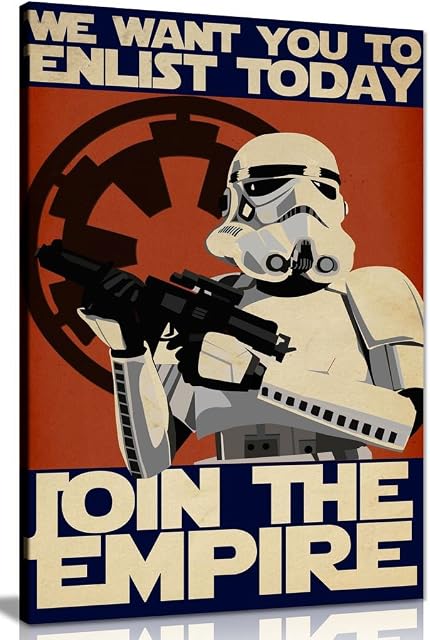 Star Wars Propaganda Enlist Join The Empire Canvas Wall Art Picture Print (18x12in)