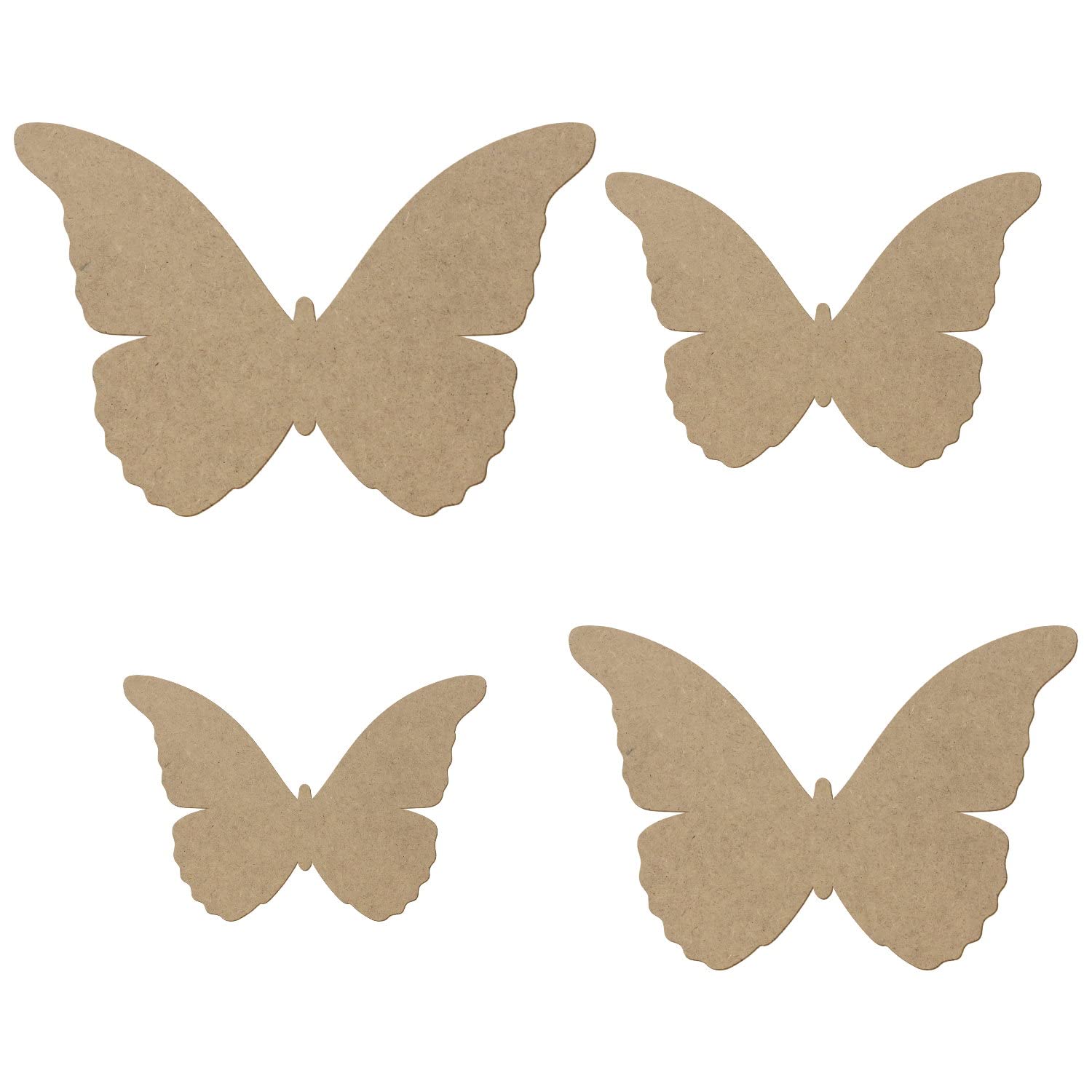 Papillon en bois MDF - Décoration bricolage 5-50 cm - Lot de 10 - Largeur : 30 cm