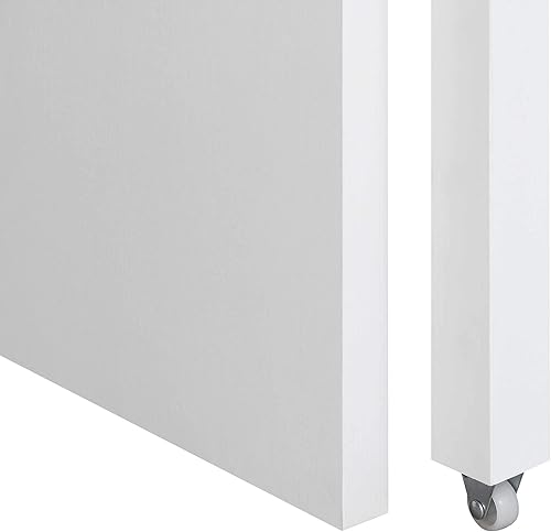 Miniatura 7 de Convenience Concepts Newport JB Consolaescritorio deslizante con cajón y elevador, color blanco