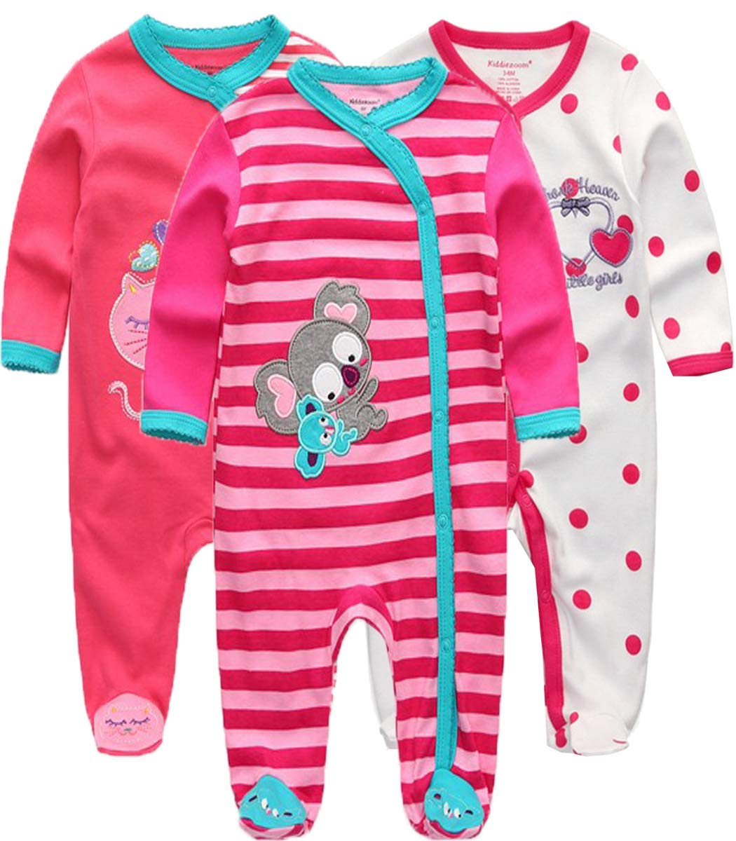Kiddiezoom Pagliaccetto per bambini, confezione da 3