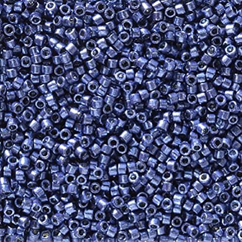 Miyuki Delica 11/0 - Duracoat Galvanized Dark Sapphire DB2517 - 250gms Bag of Japanese Glass Beads Bulk Bag of Japanese Glass Beads
