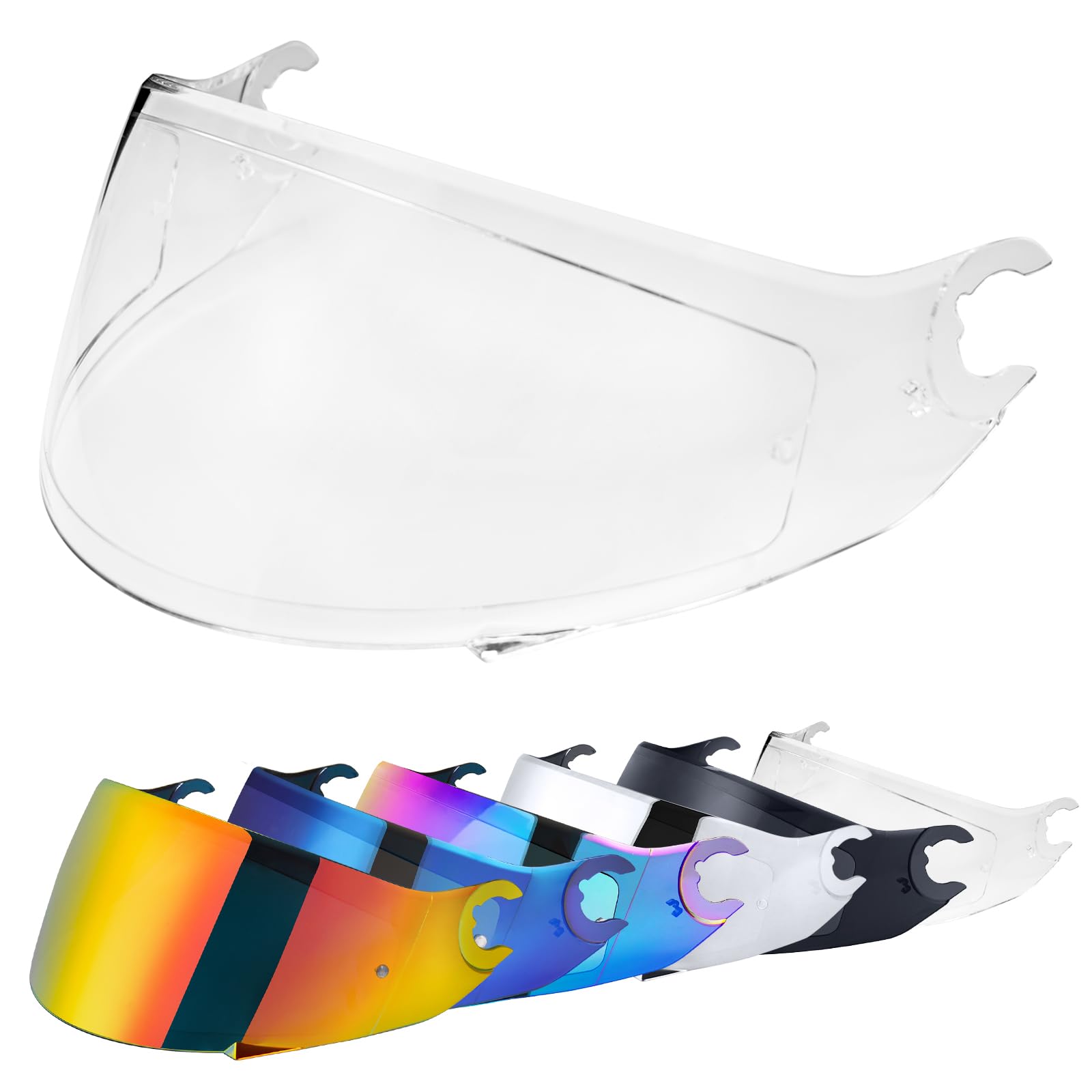 Visiera Casco Moto per Shark Skwal D-Skwal 2 Spartan,Sostituzione della Visiera della Lente del Casco del Parabrezza del Motociclo,Lente Per Visiera Per Casco(Trasparente)