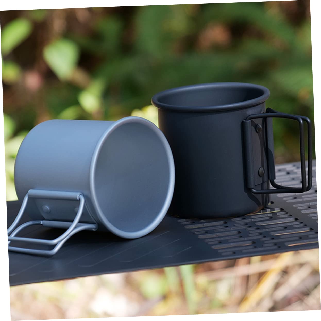 TOYANDONA 2 Sätze Faltbare Aluminium Trinkbecher Leichte Tragbare Wasserbecher Für Outdoor Aktivitäten Camping Und Reisen Für Kaffee Bier Und Getränke 2 Stück * 2