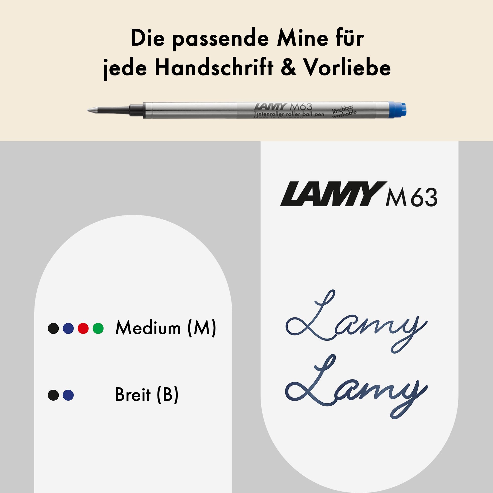Lamy 2000 black Tintenroller in Strichbreite M | Lamy Tintenroller im robusten Gehäuse aus Polycarbonat – perfekt ausbalanciert – mit Tintenrollermine M 63 in schwarz