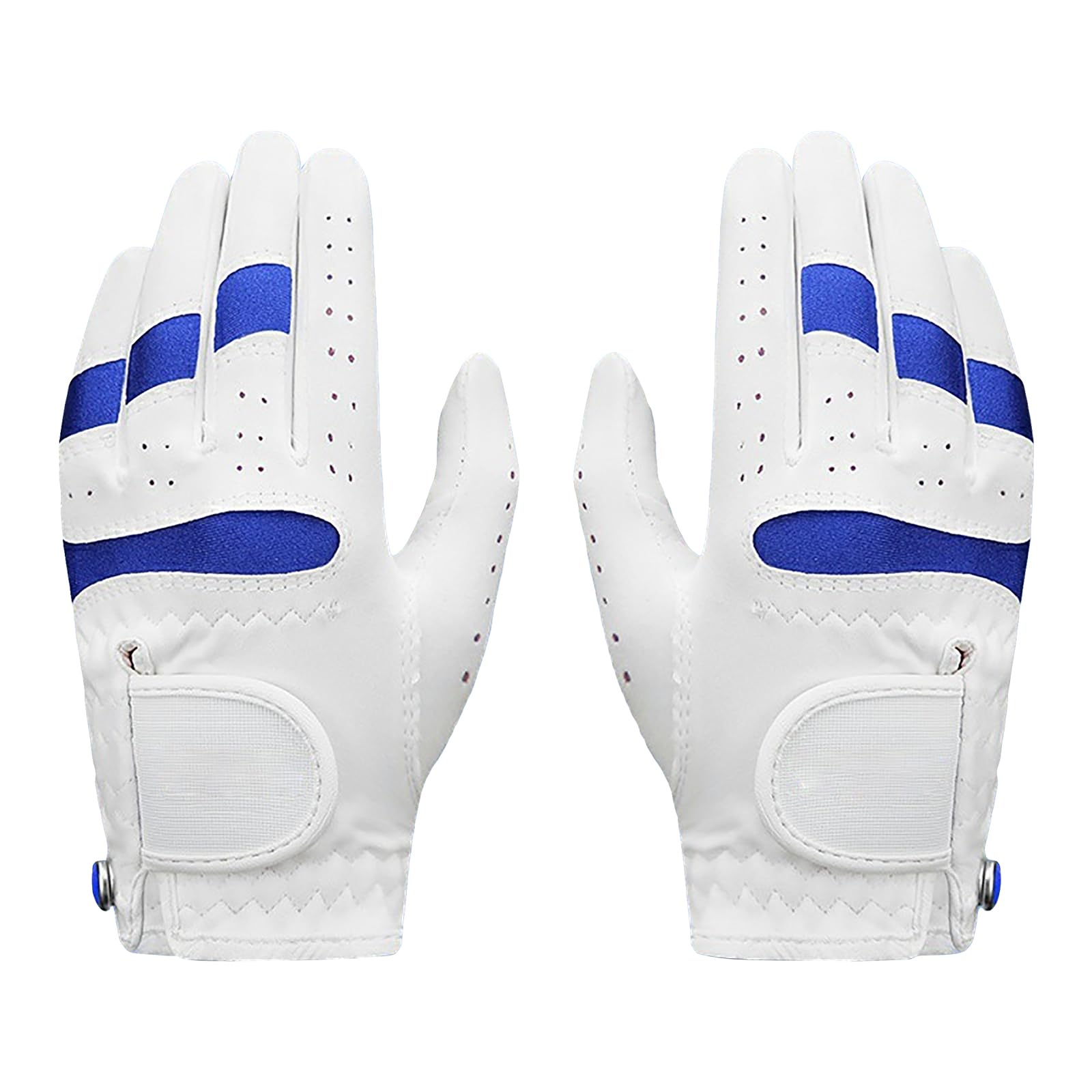 TINAYAUE 1 Pair Kids Golf Gloves for Boys Girls Age 5-9 Breathable Microfiber Golf Glove Left Hand Right Hand Non Slip Grip Golfing Gloves Cool Summer Cycling Full Finger Gloves (Blue, Size 14)