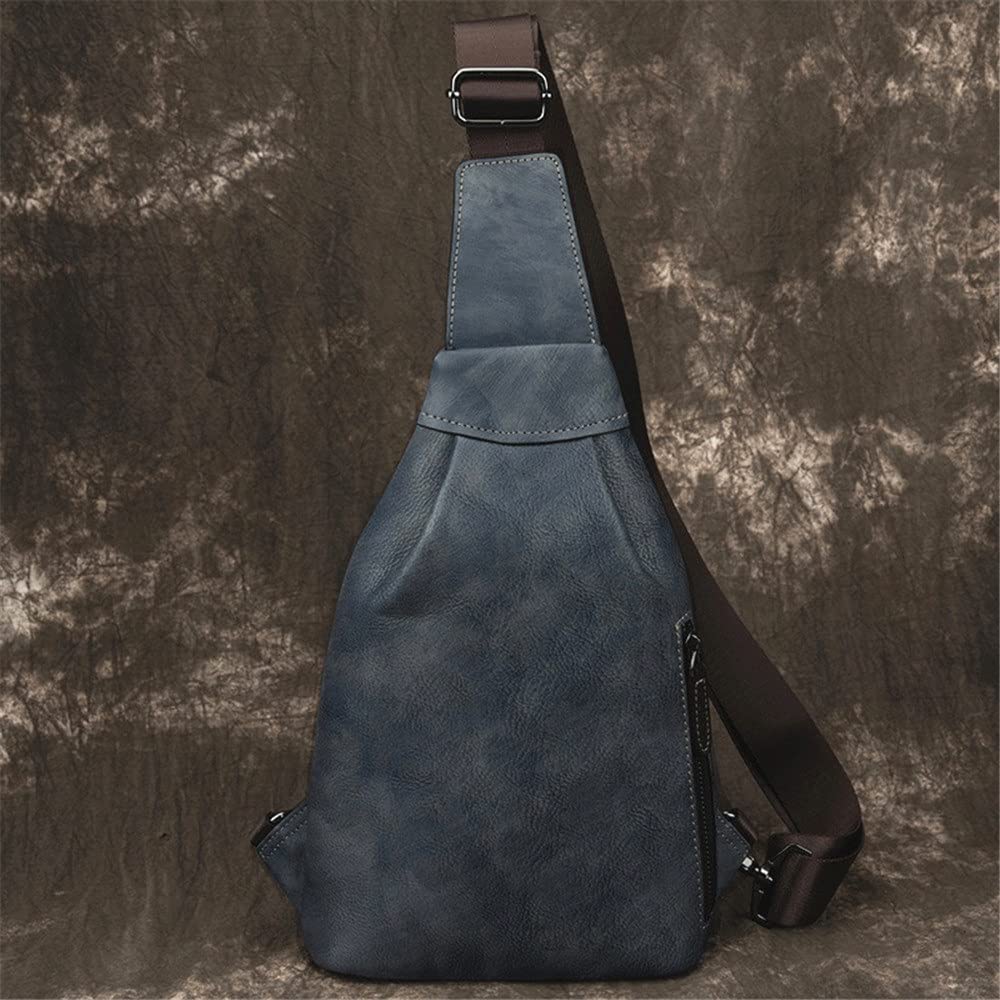 Sac de poitrine rétro pour homme sacoche bandoulière sport et loisirs coloris C 30cm