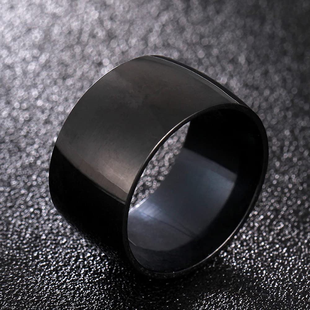 ZENSE - Anello da uomo in acciaio titanio nero ZR0164