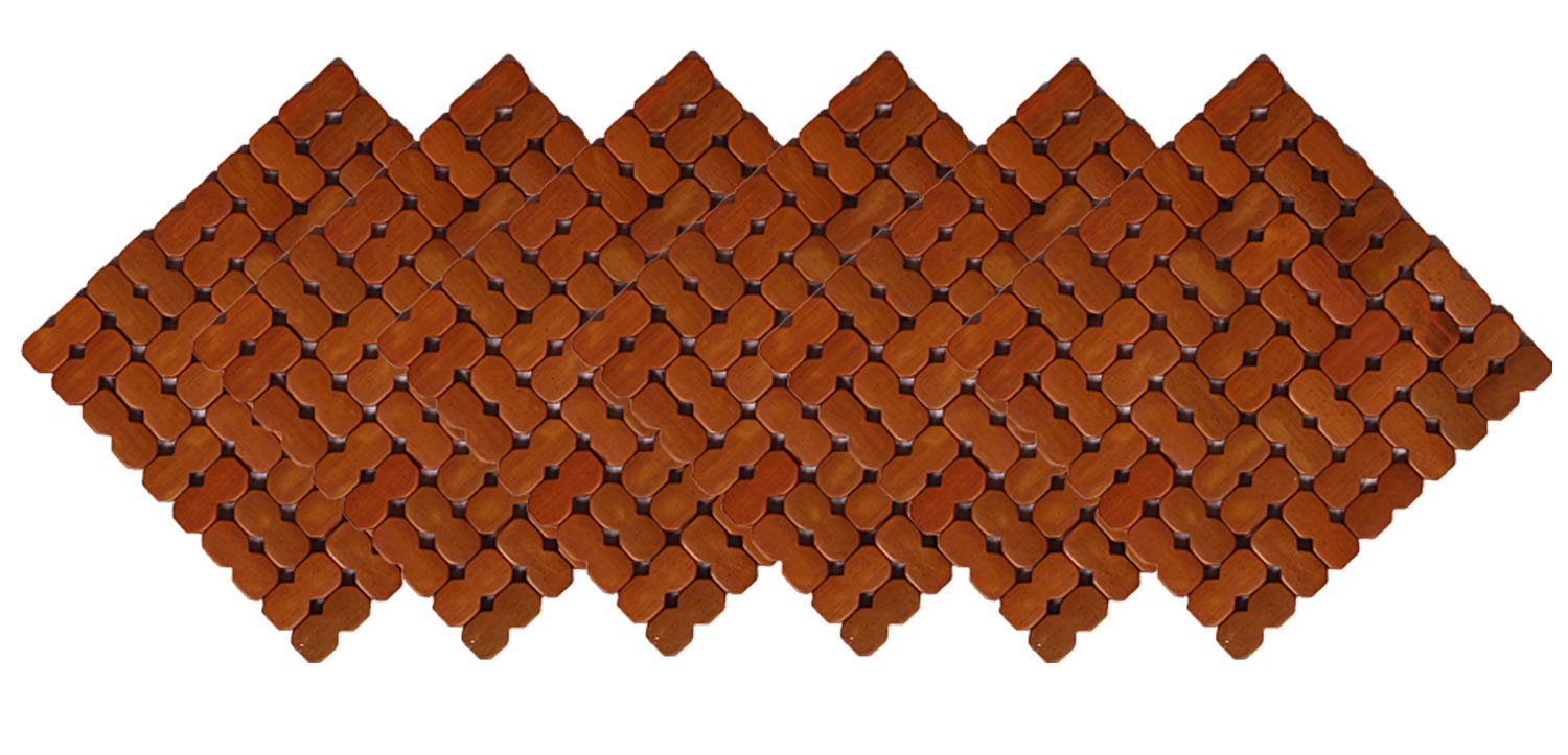 HKD Sales Industries Bamboo 6 Piece Heat Pad Set - Wooden 3
