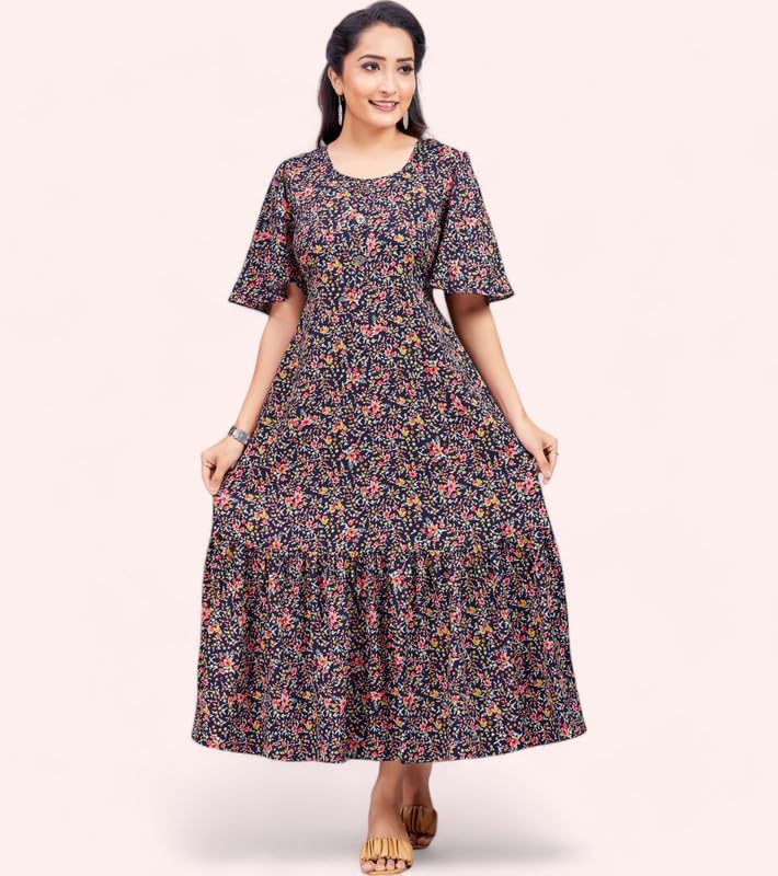 Image of Polyester Floral Regular Women Kurta