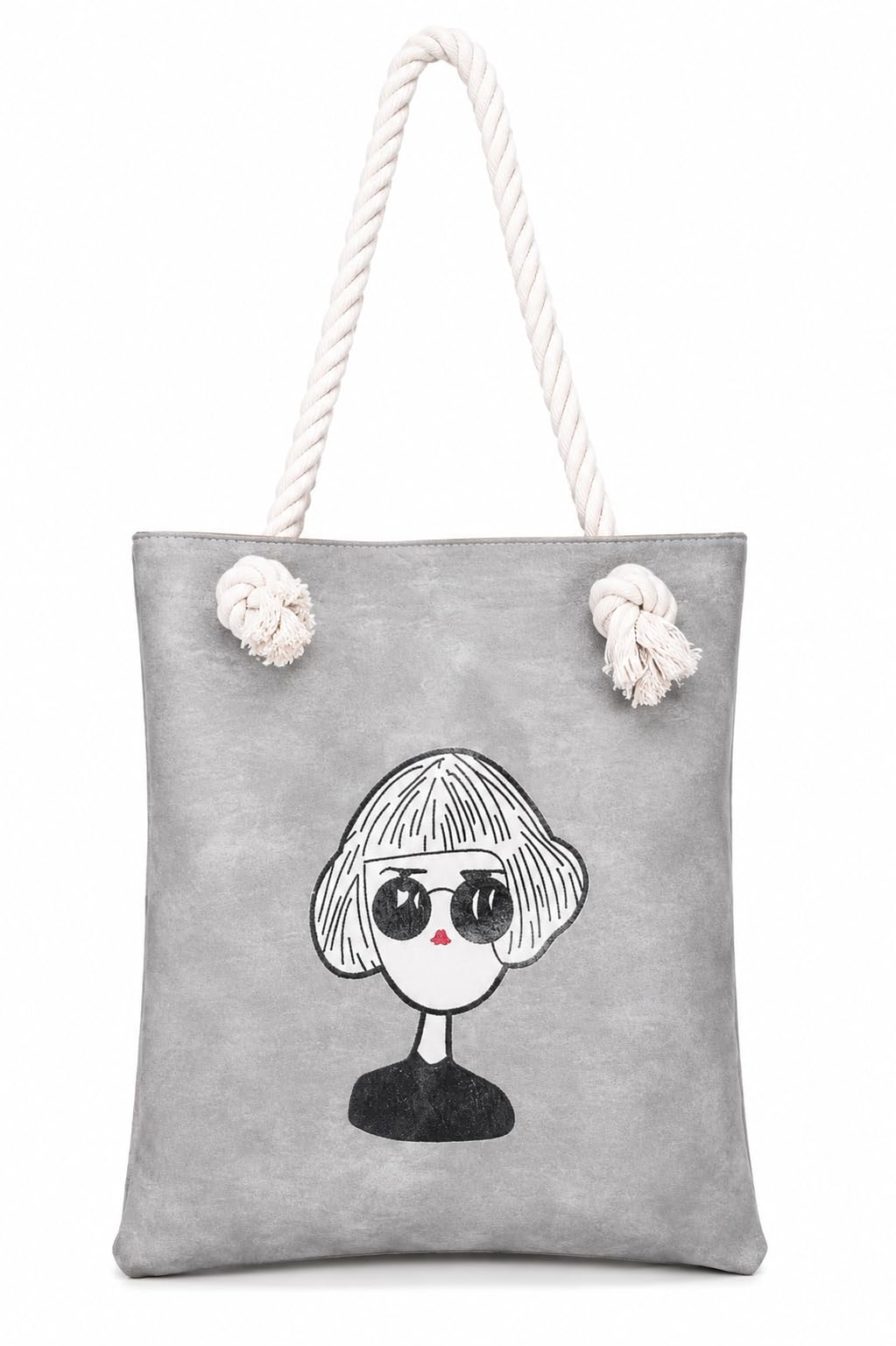 Boho Canvas Faux Leather Sling Bag for Women | Printed Tote with Knotted Cotton Rope Handles | Lightweight Casual Handbag for Daily Use, College & Gifting (Assorted, Design May Vary)-image-27
