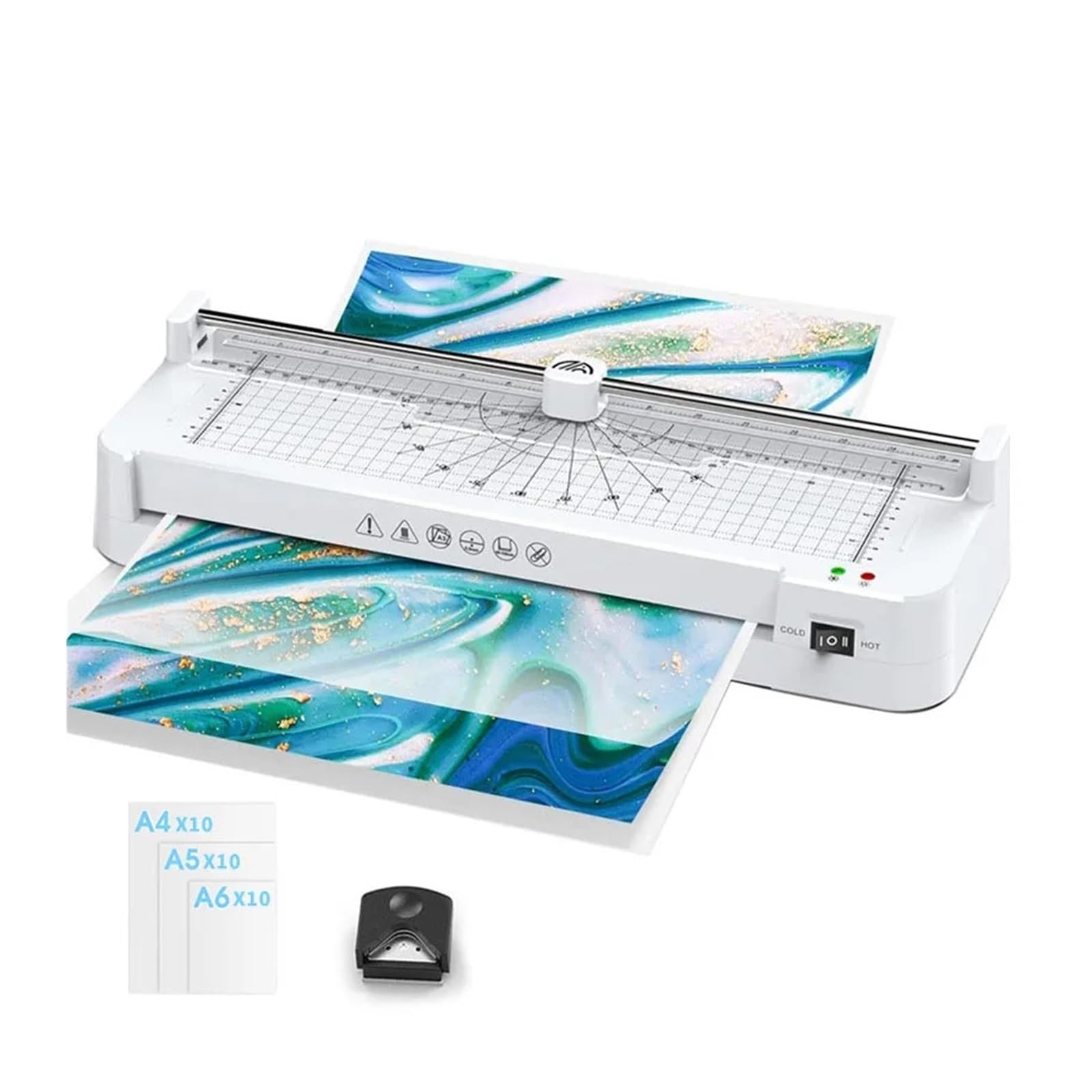 Plastificatrice for foto A3, pellicola di carta, documento, laminatore termico a caldo e a freddo, plastificatrice termolaminare, plastificatrice, macchina for laminazione Per ufficio, scuola(SetB)