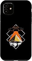 Vista 5 de iPhone 15 Funny Alien Addiction Pyramid Of Cheops UFO Case
