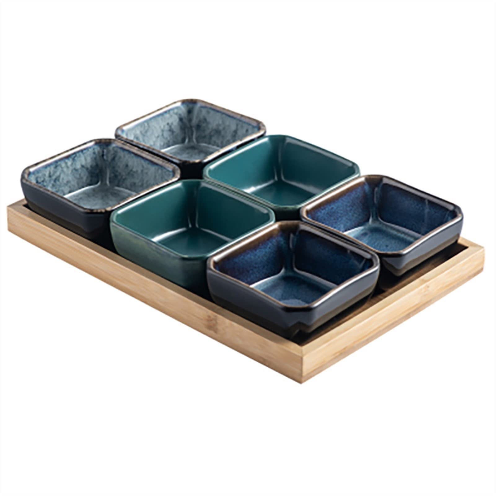 Snackteller Keramik-Snackschale Dipschale Home Hot Pot Restaurant Beilagenteller Dip-Teeteller Trockener Sojasaucenteller Multifunktionaler separater Fast-Food-Teller Dessertteller