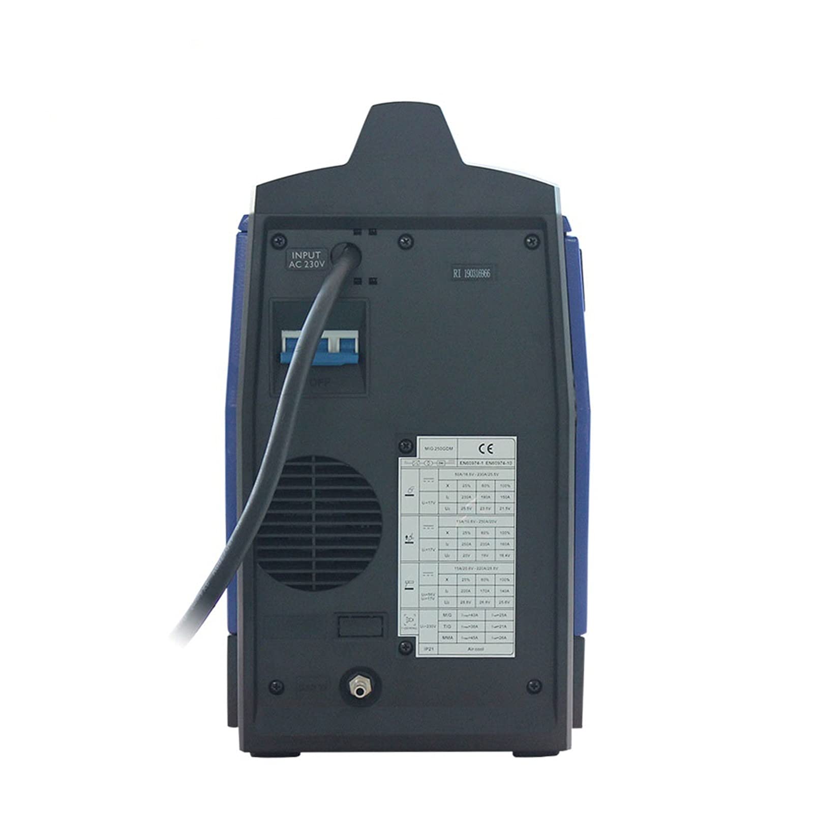 Máquina de soldar, Soldador inteligente MIG250GDM Monofásico 23 0V MIG Máquina de soldadura portátil IGBT MIG TIG MMA Máquina soldadora eléctrica
