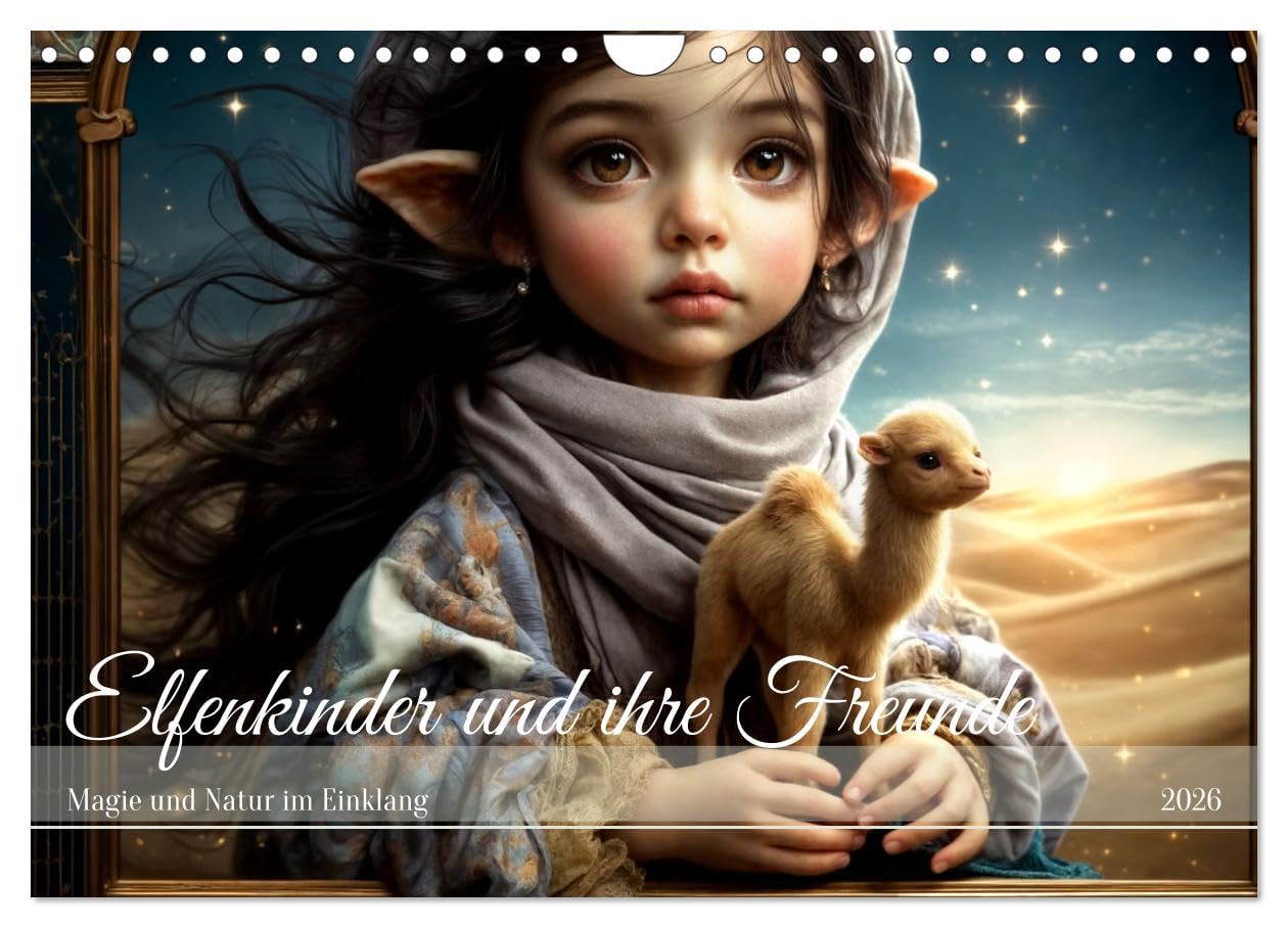 Fairy children and their friends - magic and nature in harmony UK-Version (Wall Calendar 2026 DIN A4 Landscape), CALVENDO 12 Month Wall Calendar — image 1