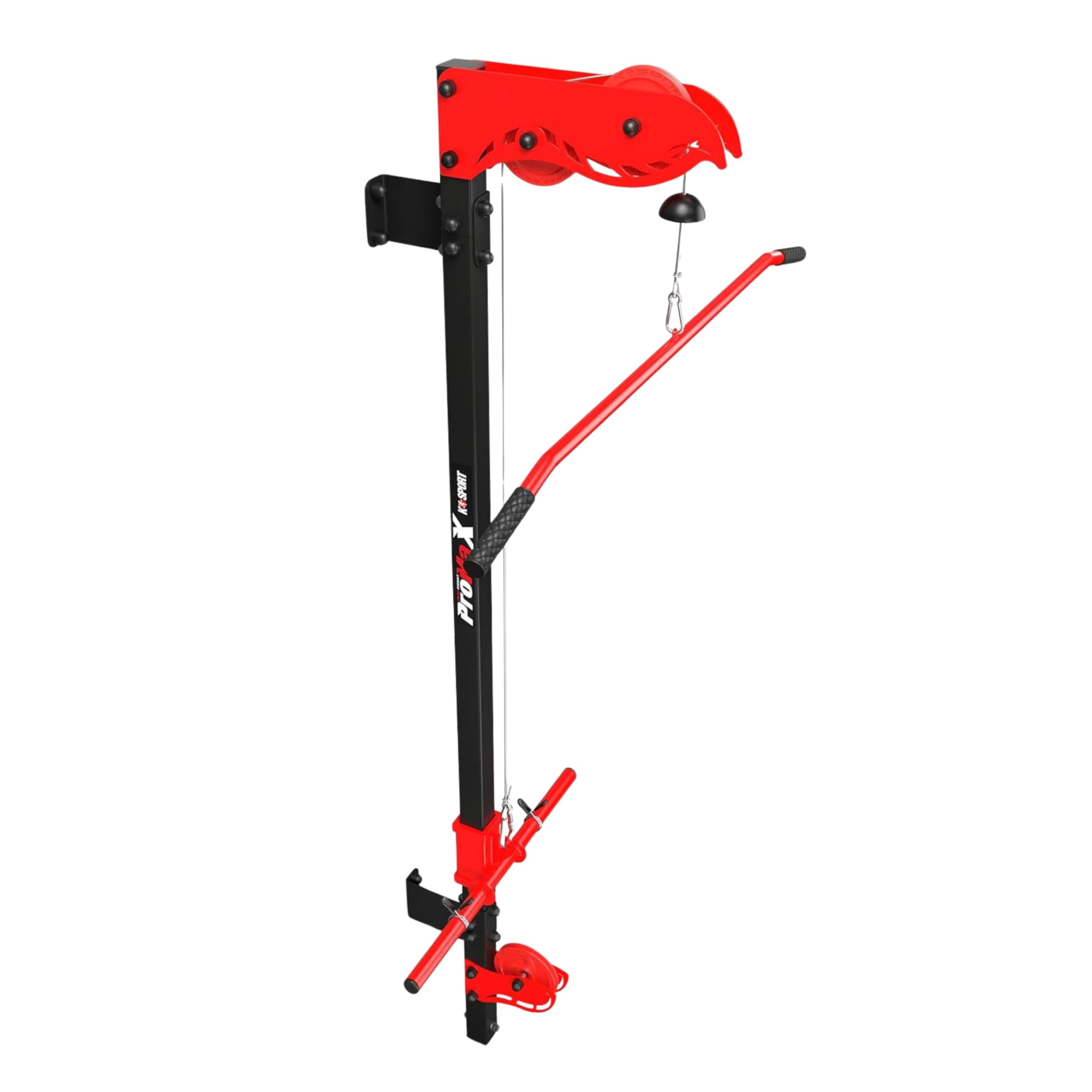 K-Sport Wall Mounted Cable Lat Pull Down Machine with Top & Bottom Pulleys for Biceps, Triceps, Back, Shoulders & More | All-in-One Full Body Home Gym Fitness System, 140kg Max Weight