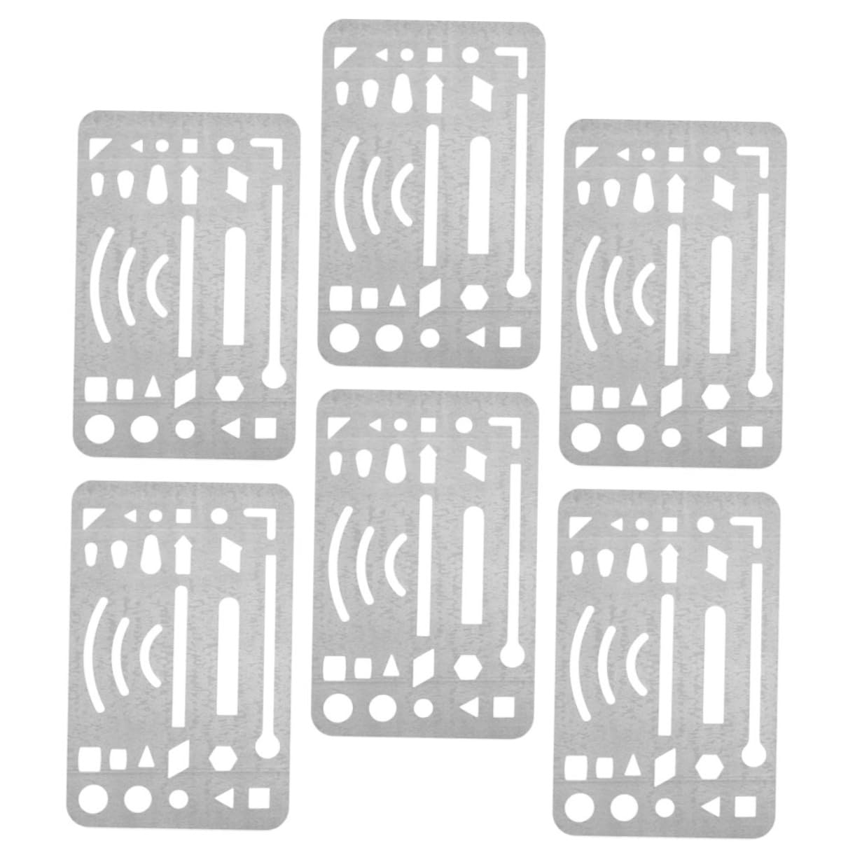 FUNOMOCYA Erasers for Drawing 6pcs Stainless Steel Erasing Shield Drawing Drafting Tools