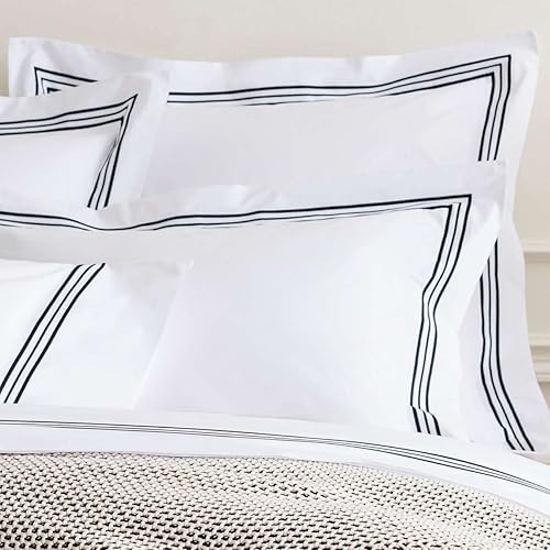 Funda nórdica negra Trio, tamaño King, patrón sólido negro