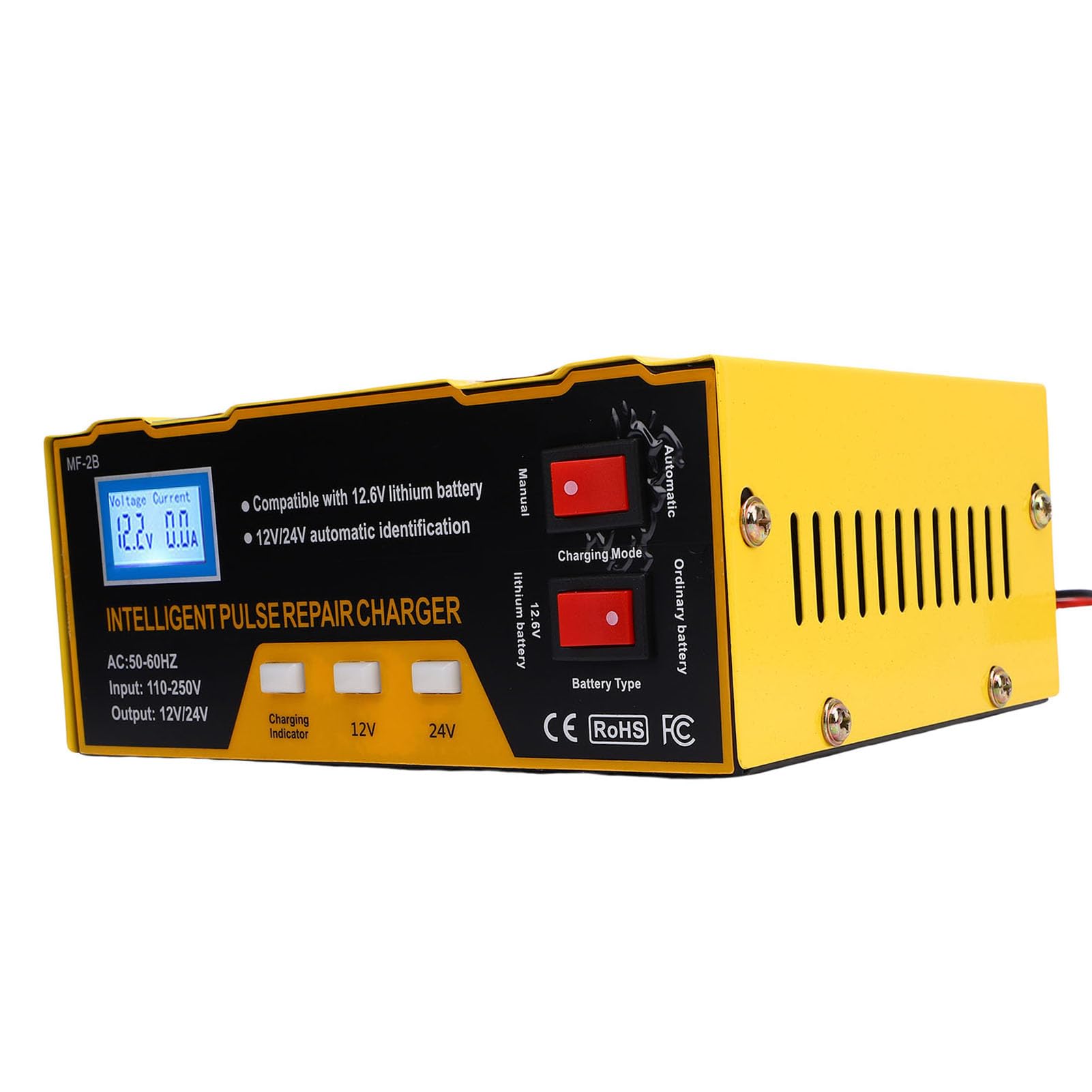 SEAFRONT Caricabatterie 12V 10A 24V 7.5A, Manutentore Automatico (Spina | Involucro in Acciaio Inox, Spegnimento Automatico Controllato da CPU, Protezione da Sovraccarico, per Batterie Al