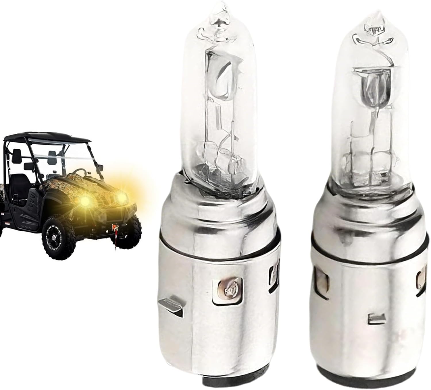 Chikia Halogen Light Bulb Head Light Compatible For Hisun UTV ATV 500 700 800 strike550 Massimo Bennche Axis Coleman 12 V 35 W(Except Vector500 Vector700 Sector550 Sector750)
