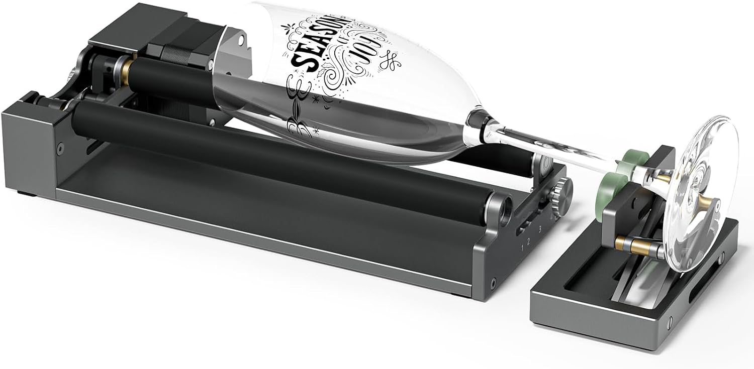 ARot5 Rotary Roller, Y-axis Rotary Roller 360° Rotation Perfect for Engraving Cylindrical Objects, Cups, Bottles, Pens, Adjustable 6-100mm, Only Compatible with Woxcker Engraver (L8 L2 JL7)