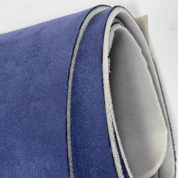 Moyishi Dark Blue Suede Headliner Fabric with Foam Backing Material for Automotive Home Trim Seat Door Trunk Lining DIY Repair Replacement (36''X60'')