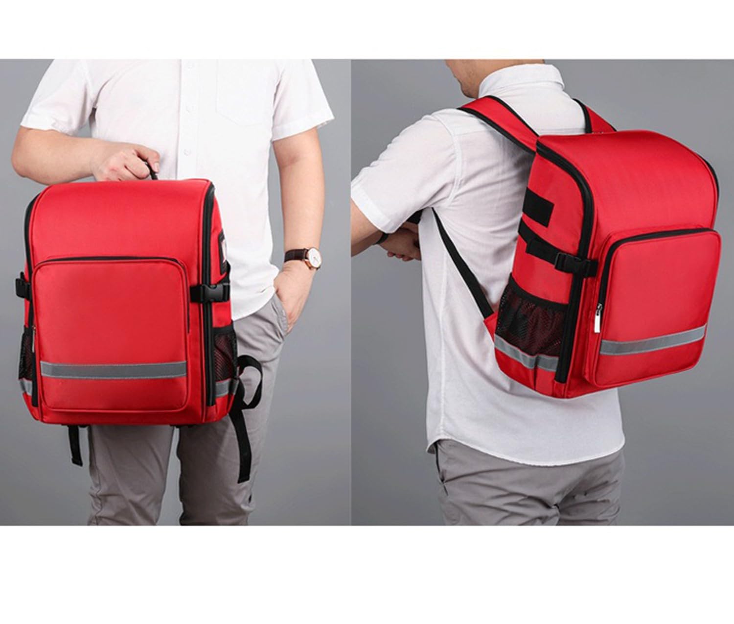 Bolsa De Trauma Médica Vacía, Mochila De Emergencia, Bolsa De Primeros Auxilios Profesional con Múltiples Bolsillo, Bolsa Médica Impermeable para Acampar Al Aire Libre, Duradera