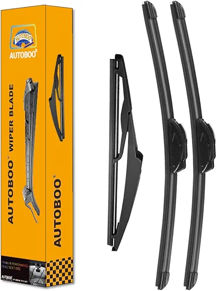 AUTOBOO 26"+16" Windshield Wipers with 10" Rear Wiper Blade Replacement for Toyota RAV4 2013 2014 2015 2016 2017 2018-Original Factory Quality (Pack of 3)